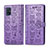 Coque Portefeuille Motif Fantaisie Livre Cuir Etui Clapet S03D pour Samsung Galaxy A71 5G Violet