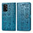 Coque Portefeuille Motif Fantaisie Livre Cuir Etui Clapet S03D pour Samsung Galaxy A72 4G Bleu