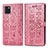 Coque Portefeuille Motif Fantaisie Livre Cuir Etui Clapet S03D pour Samsung Galaxy A81 Or Rose