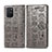 Coque Portefeuille Motif Fantaisie Livre Cuir Etui Clapet S03D pour Samsung Galaxy A91 Gris