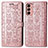 Coque Portefeuille Motif Fantaisie Livre Cuir Etui Clapet S03D pour Samsung Galaxy F13 4G Rose