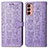 Coque Portefeuille Motif Fantaisie Livre Cuir Etui Clapet S03D pour Samsung Galaxy F13 4G Violet