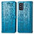 Coque Portefeuille Motif Fantaisie Livre Cuir Etui Clapet S03D pour Samsung Galaxy F52 5G Bleu