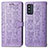 Coque Portefeuille Motif Fantaisie Livre Cuir Etui Clapet S03D pour Samsung Galaxy F52 5G Violet