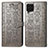 Coque Portefeuille Motif Fantaisie Livre Cuir Etui Clapet S03D pour Samsung Galaxy F62 5G Gris