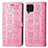 Coque Portefeuille Motif Fantaisie Livre Cuir Etui Clapet S03D pour Samsung Galaxy F62 5G Or Rose