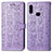 Coque Portefeuille Motif Fantaisie Livre Cuir Etui Clapet S03D pour Samsung Galaxy M01s Violet