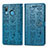 Coque Portefeuille Motif Fantaisie Livre Cuir Etui Clapet S03D pour Samsung Galaxy M10S Bleu