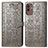 Coque Portefeuille Motif Fantaisie Livre Cuir Etui Clapet S03D pour Samsung Galaxy M13 5G Gris