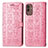 Coque Portefeuille Motif Fantaisie Livre Cuir Etui Clapet S03D pour Samsung Galaxy M13 5G Or Rose