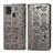 Coque Portefeuille Motif Fantaisie Livre Cuir Etui Clapet S03D pour Samsung Galaxy M21s Gris