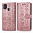 Coque Portefeuille Motif Fantaisie Livre Cuir Etui Clapet S03D pour Samsung Galaxy M21s Petit