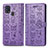 Coque Portefeuille Motif Fantaisie Livre Cuir Etui Clapet S03D pour Samsung Galaxy M21s Violet