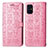 Coque Portefeuille Motif Fantaisie Livre Cuir Etui Clapet S03D pour Samsung Galaxy M31s Or Rose