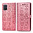 Coque Portefeuille Motif Fantaisie Livre Cuir Etui Clapet S03D pour Samsung Galaxy M40S Or Rose