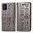 Coque Portefeuille Motif Fantaisie Livre Cuir Etui Clapet S03D pour Samsung Galaxy M51 Gris