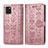 Coque Portefeuille Motif Fantaisie Livre Cuir Etui Clapet S03D pour Samsung Galaxy M60s Rose