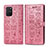 Coque Portefeuille Motif Fantaisie Livre Cuir Etui Clapet S03D pour Samsung Galaxy M80S Or Rose