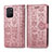 Coque Portefeuille Motif Fantaisie Livre Cuir Etui Clapet S03D pour Samsung Galaxy M80S Rose