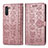 Coque Portefeuille Motif Fantaisie Livre Cuir Etui Clapet S03D pour Samsung Galaxy Note 10 5G Rose