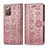 Coque Portefeuille Motif Fantaisie Livre Cuir Etui Clapet S03D pour Samsung Galaxy Note 20 5G Rose