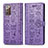 Coque Portefeuille Motif Fantaisie Livre Cuir Etui Clapet S03D pour Samsung Galaxy Note 20 5G Violet