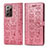 Coque Portefeuille Motif Fantaisie Livre Cuir Etui Clapet S03D pour Samsung Galaxy Note 20 Ultra 5G Or Rose