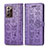 Coque Portefeuille Motif Fantaisie Livre Cuir Etui Clapet S03D pour Samsung Galaxy Note 20 Ultra 5G Violet