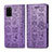 Coque Portefeuille Motif Fantaisie Livre Cuir Etui Clapet S03D pour Samsung Galaxy S20 Plus Violet