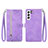 Coque Portefeuille Motif Fantaisie Livre Cuir Etui Clapet S03D pour Samsung Galaxy S21 5G Violet