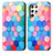 Coque Portefeuille Motif Fantaisie Livre Cuir Etui Clapet S03D pour Samsung Galaxy S22 Ultra 5G Bleu