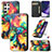 Coque Portefeuille Motif Fantaisie Livre Cuir Etui Clapet S03D pour Samsung Galaxy S22 Ultra 5G Petit