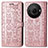 Coque Portefeuille Motif Fantaisie Livre Cuir Etui Clapet S03D pour Sharp Aquos R8 Pro Or Rose