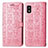 Coque Portefeuille Motif Fantaisie Livre Cuir Etui Clapet S03D pour Sharp Aquos wish3 Rose