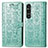 Coque Portefeuille Motif Fantaisie Livre Cuir Etui Clapet S03D pour Sony Xperia 1 V Vert