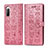 Coque Portefeuille Motif Fantaisie Livre Cuir Etui Clapet S03D pour Sony Xperia 10 II Rose