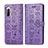 Coque Portefeuille Motif Fantaisie Livre Cuir Etui Clapet S03D pour Sony Xperia 10 II Violet