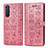 Coque Portefeuille Motif Fantaisie Livre Cuir Etui Clapet S03D pour Sony Xperia 5 II Rose