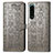 Coque Portefeuille Motif Fantaisie Livre Cuir Etui Clapet S03D pour Sony Xperia 5 III SO-53B Gris