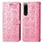 Coque Portefeuille Motif Fantaisie Livre Cuir Etui Clapet S03D pour Sony Xperia 5 III SO-53B Rose