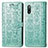 Coque Portefeuille Motif Fantaisie Livre Cuir Etui Clapet S03D pour Sony Xperia Ace II SO-41B Vert