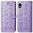 Coque Portefeuille Motif Fantaisie Livre Cuir Etui Clapet S03D pour Sony Xperia Ace III SO-53C Violet