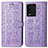 Coque Portefeuille Motif Fantaisie Livre Cuir Etui Clapet S03D pour Vivo iQOO 10 5G Violet