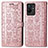 Coque Portefeuille Motif Fantaisie Livre Cuir Etui Clapet S03D pour Vivo iQOO Z6x Or Rose