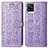 Coque Portefeuille Motif Fantaisie Livre Cuir Etui Clapet S03D pour Vivo V20 (2021) Violet