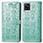 Coque Portefeuille Motif Fantaisie Livre Cuir Etui Clapet S03D pour Vivo V20 Vert