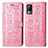 Coque Portefeuille Motif Fantaisie Livre Cuir Etui Clapet S03D pour Vivo V21e 4G Rose