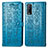 Coque Portefeuille Motif Fantaisie Livre Cuir Etui Clapet S03D pour Vivo Y12A Bleu