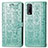 Coque Portefeuille Motif Fantaisie Livre Cuir Etui Clapet S03D pour Vivo Y12G Vert