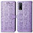 Coque Portefeuille Motif Fantaisie Livre Cuir Etui Clapet S03D pour Vivo Y12G Violet